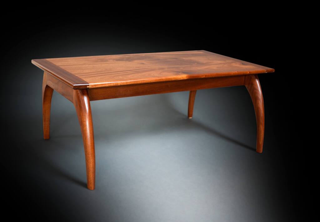 Coffee Table - Sapele Mahogany Wood - custom handcrafted furniture - customwoodcraft
