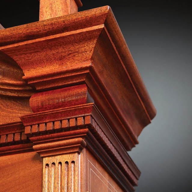 New England Secretary Desk-Sapele Mahogany wood